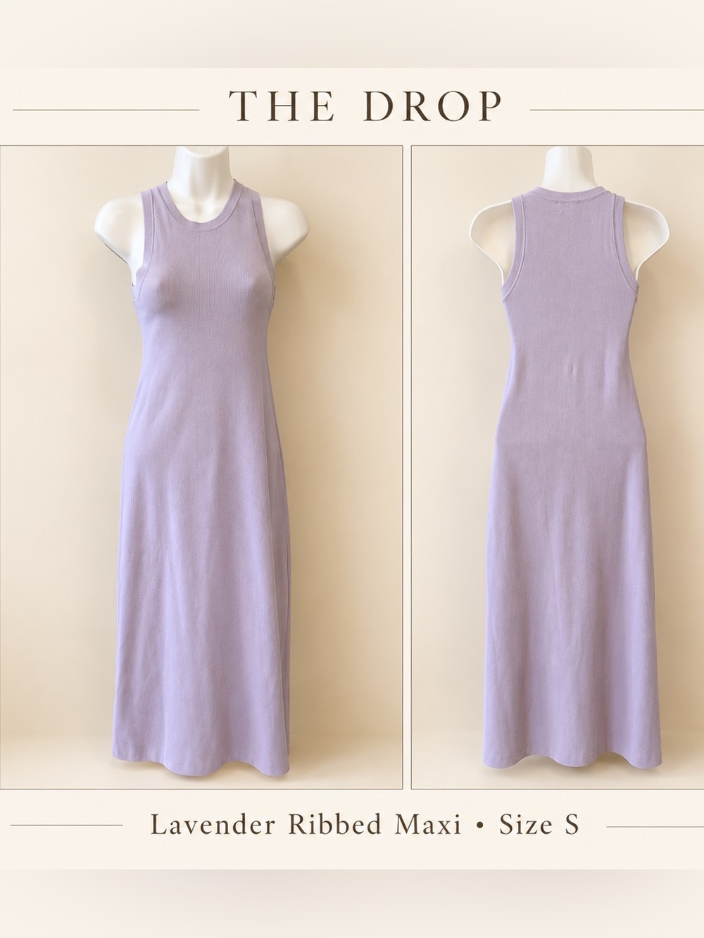 Lavender Ribbed Maxi Dress - Classic Sleeveless Knit